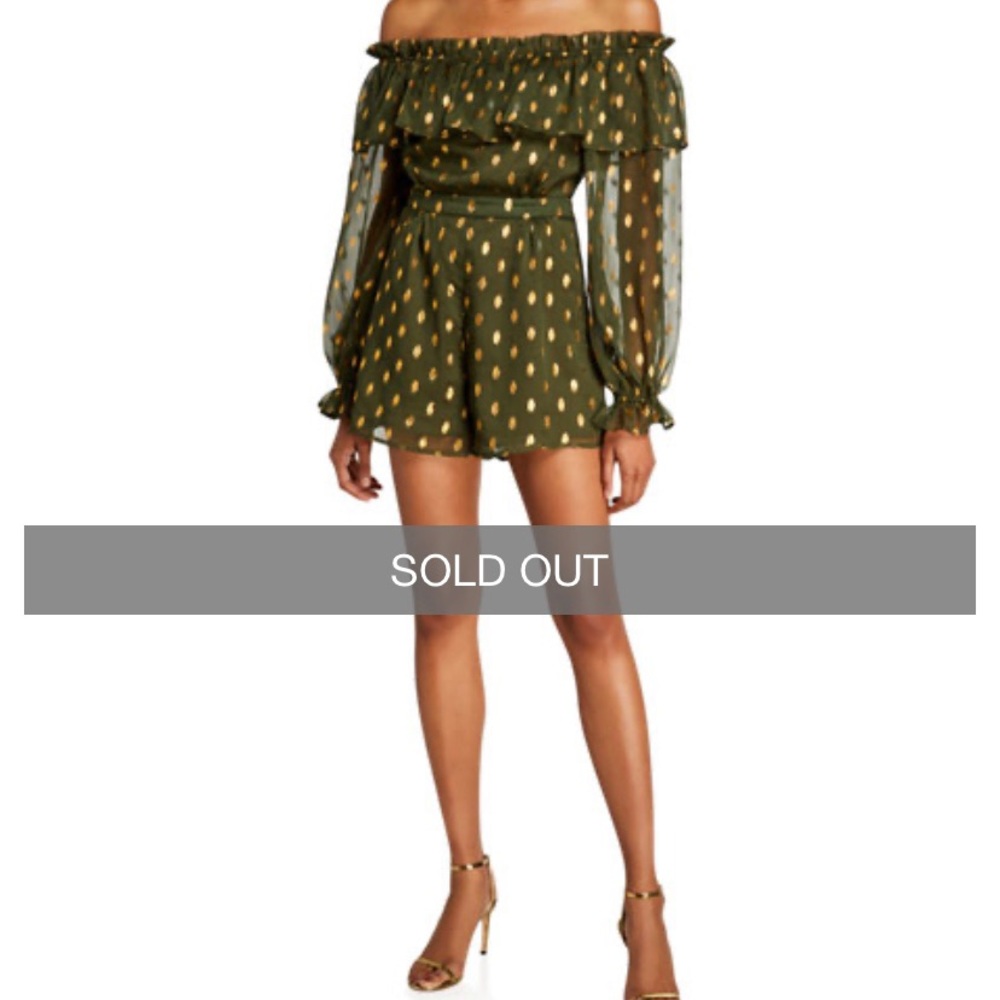 Endless Rose Chiffon Off-the-Shoulder Romper - Picture 5 of 7